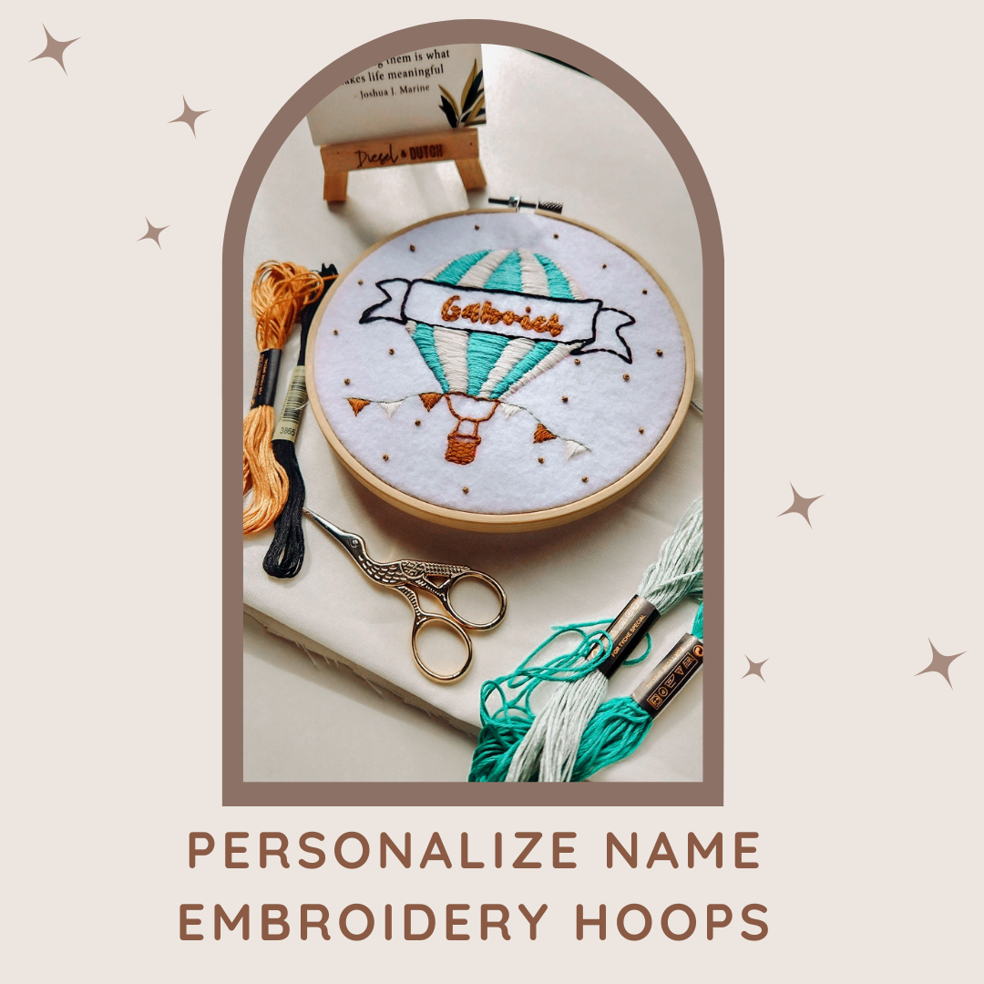 Personalized Hand Embroidery Name Hoops