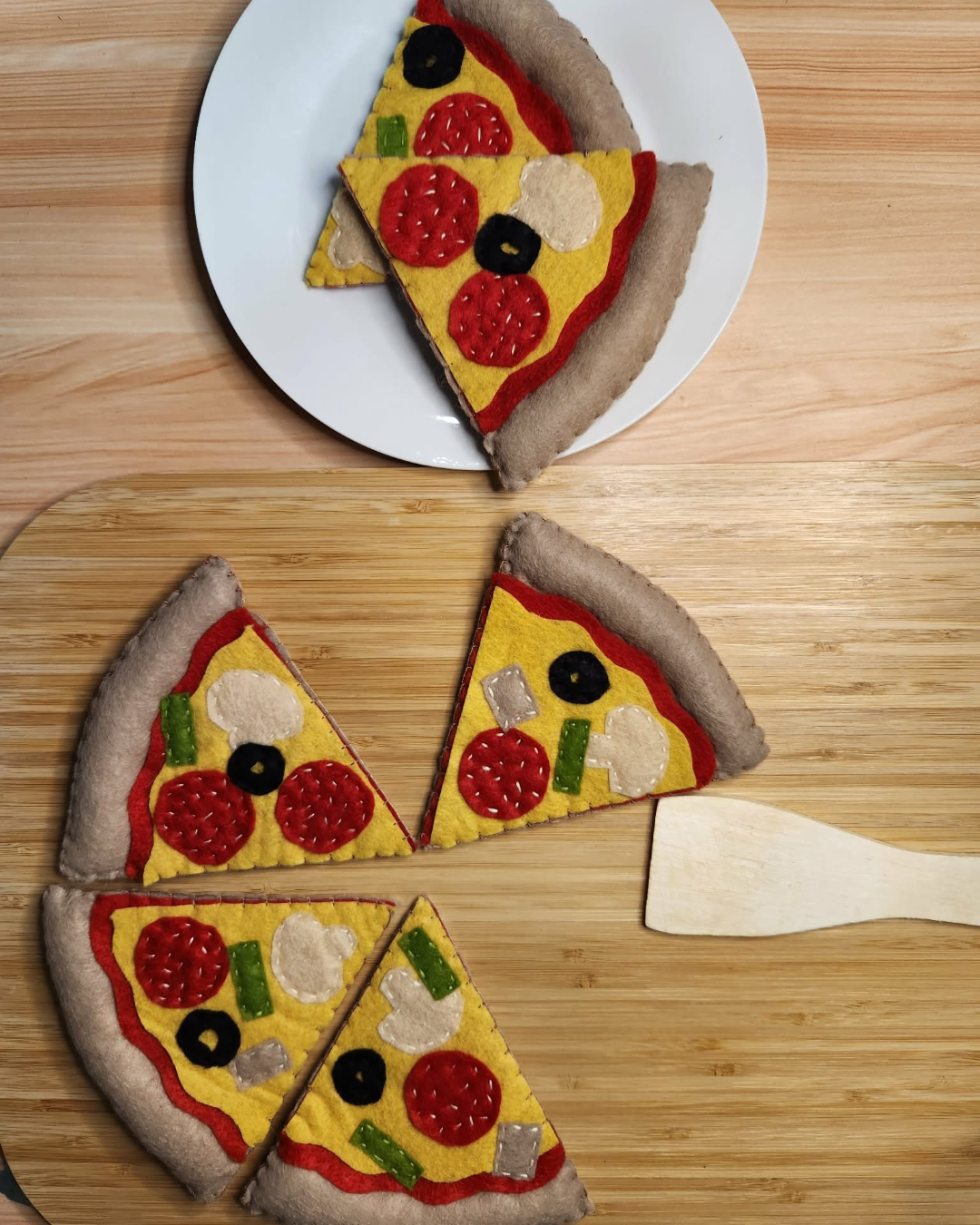 Handmade Felt Play Food - PIZZA NIGHT 🍕