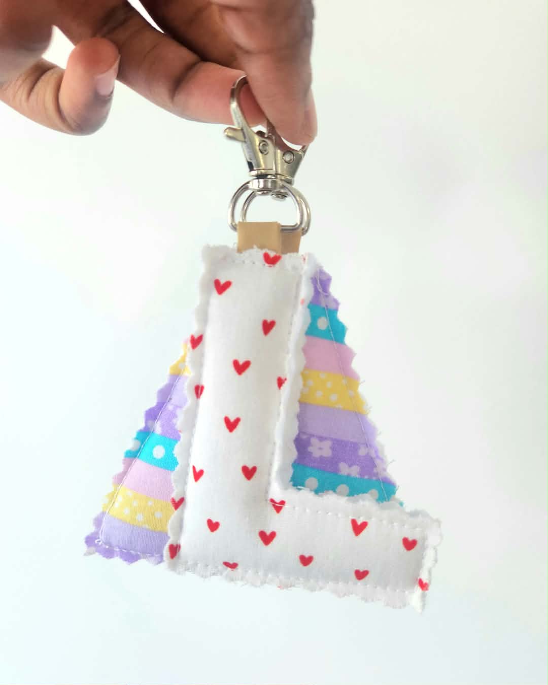Personalised Letter Keychain | Handmade Kids Bag Charm