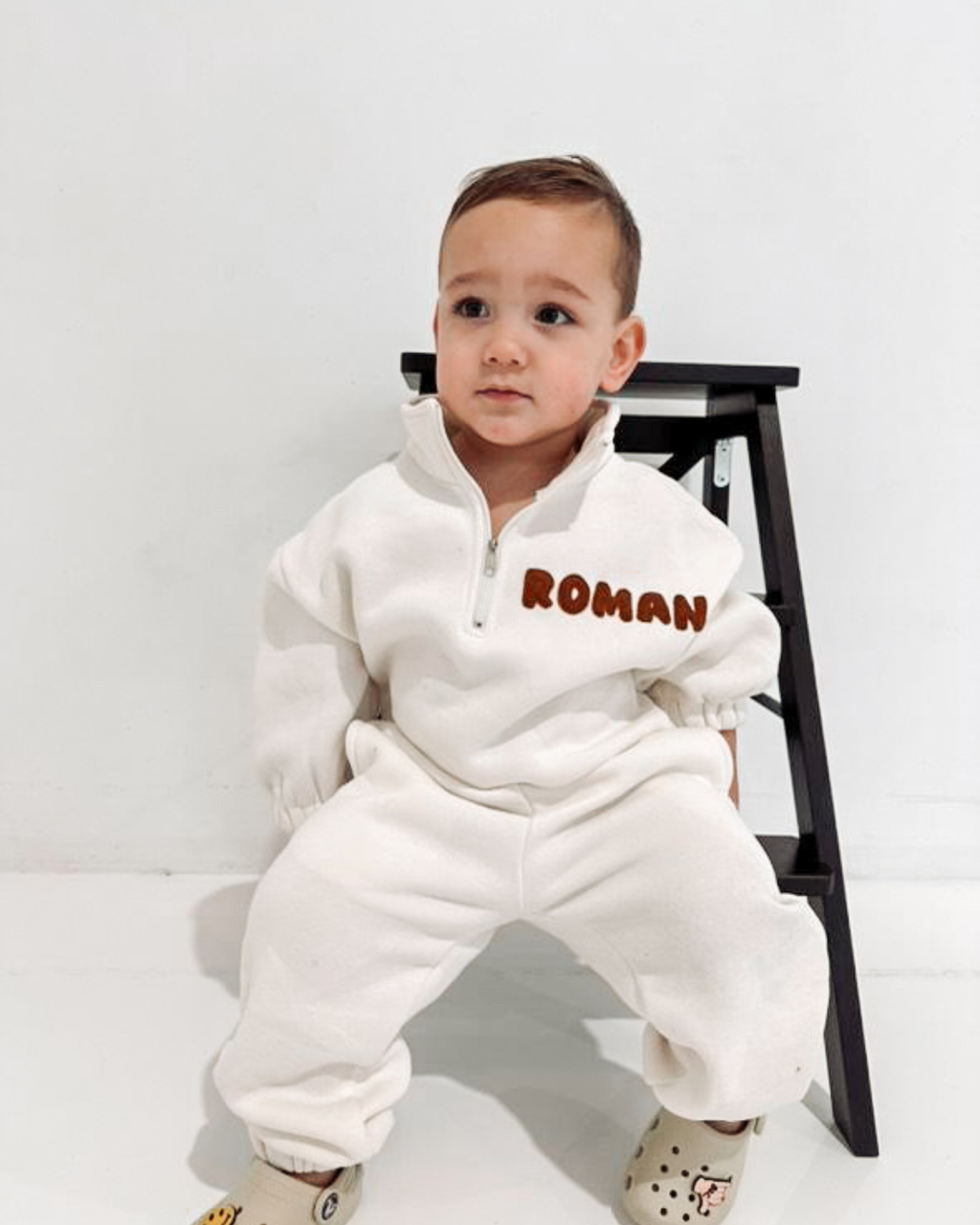 The Little Loves Hand Embroidered Tracksuit | Personalised Children's Keepsake