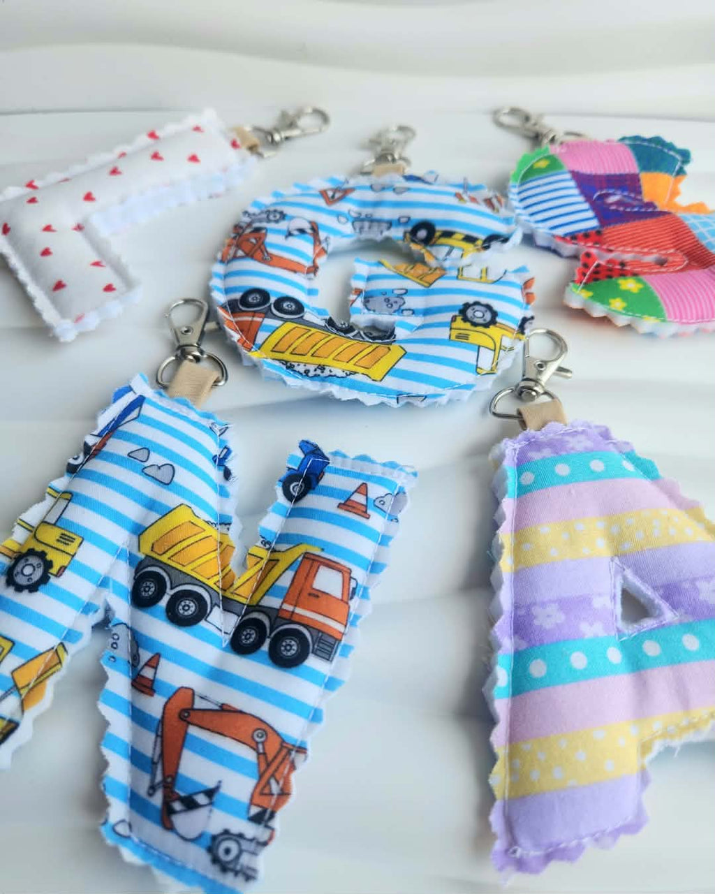 Personalised Letter Keychain | Handmade Kids Bag Charm
