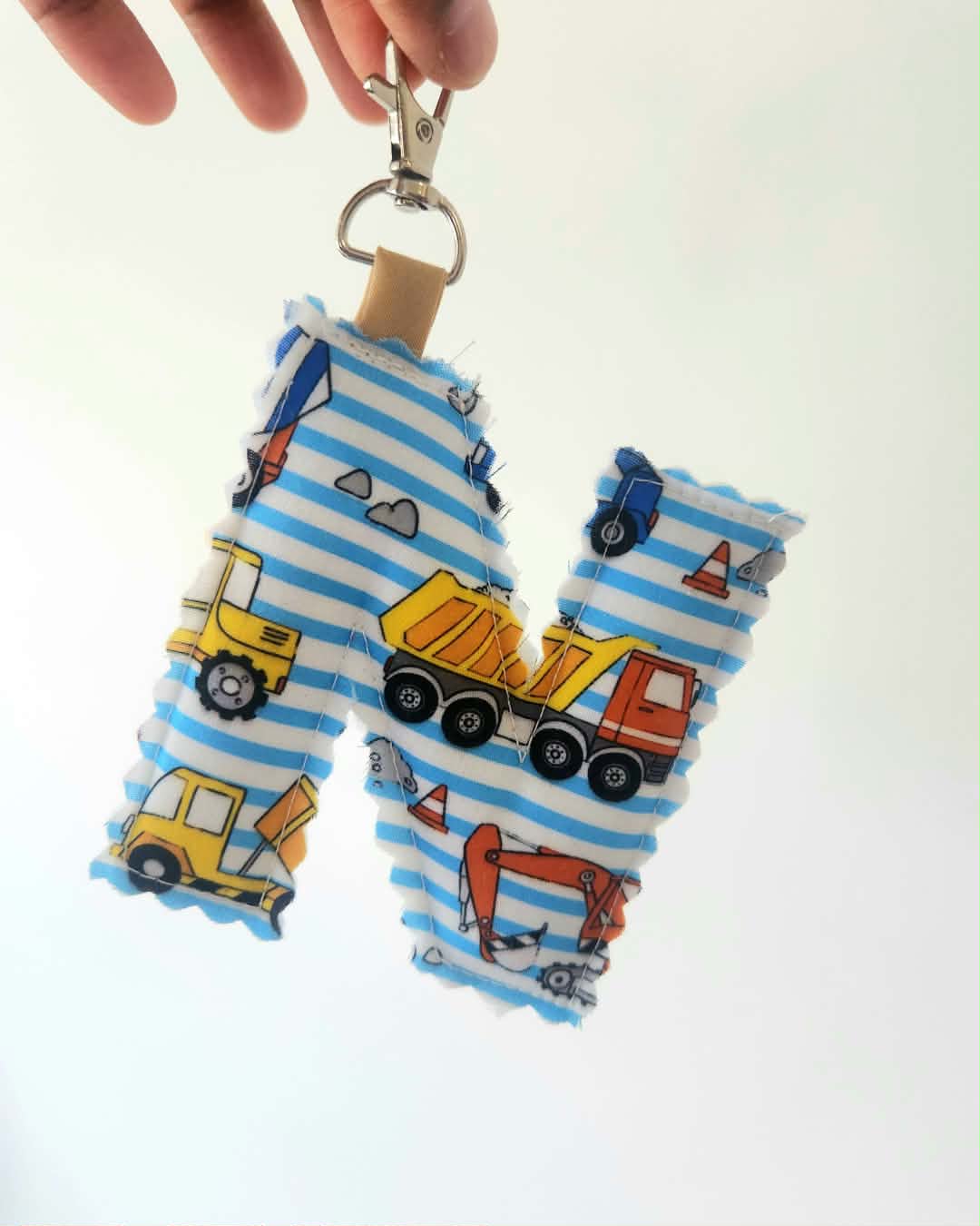 Personalised Letter Keychain | Handmade Kids Bag Charm