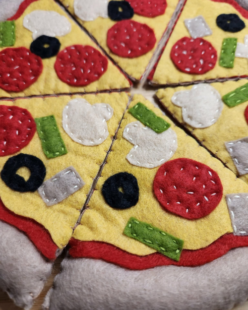 Handmade Felt Play Food - PIZZA NIGHT 🍕
