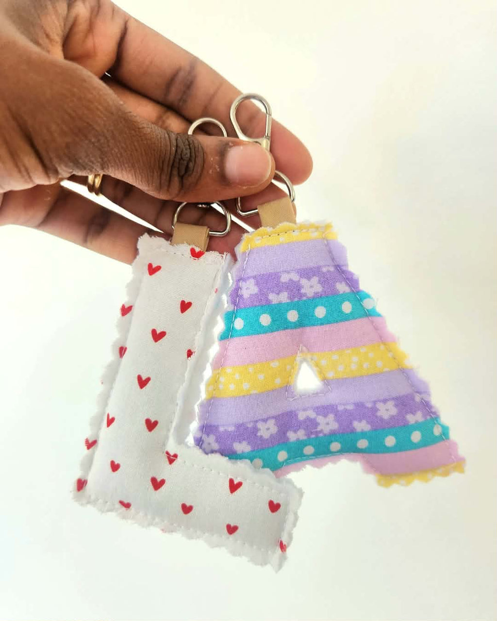 Personalised Letter Keychain | Handmade Kids Bag Charm