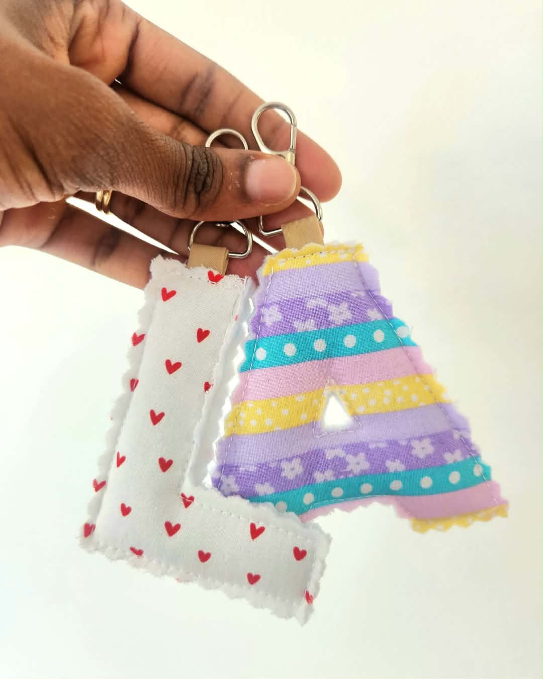 Personalised Letter Keychain | Handmade Kids Bag Charm